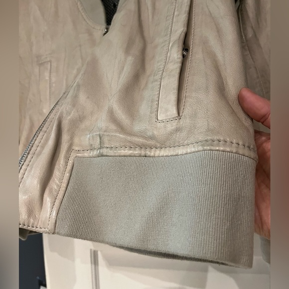 Diesel V-Neck Lambskin Leather Jacket - Picture 6 of 13